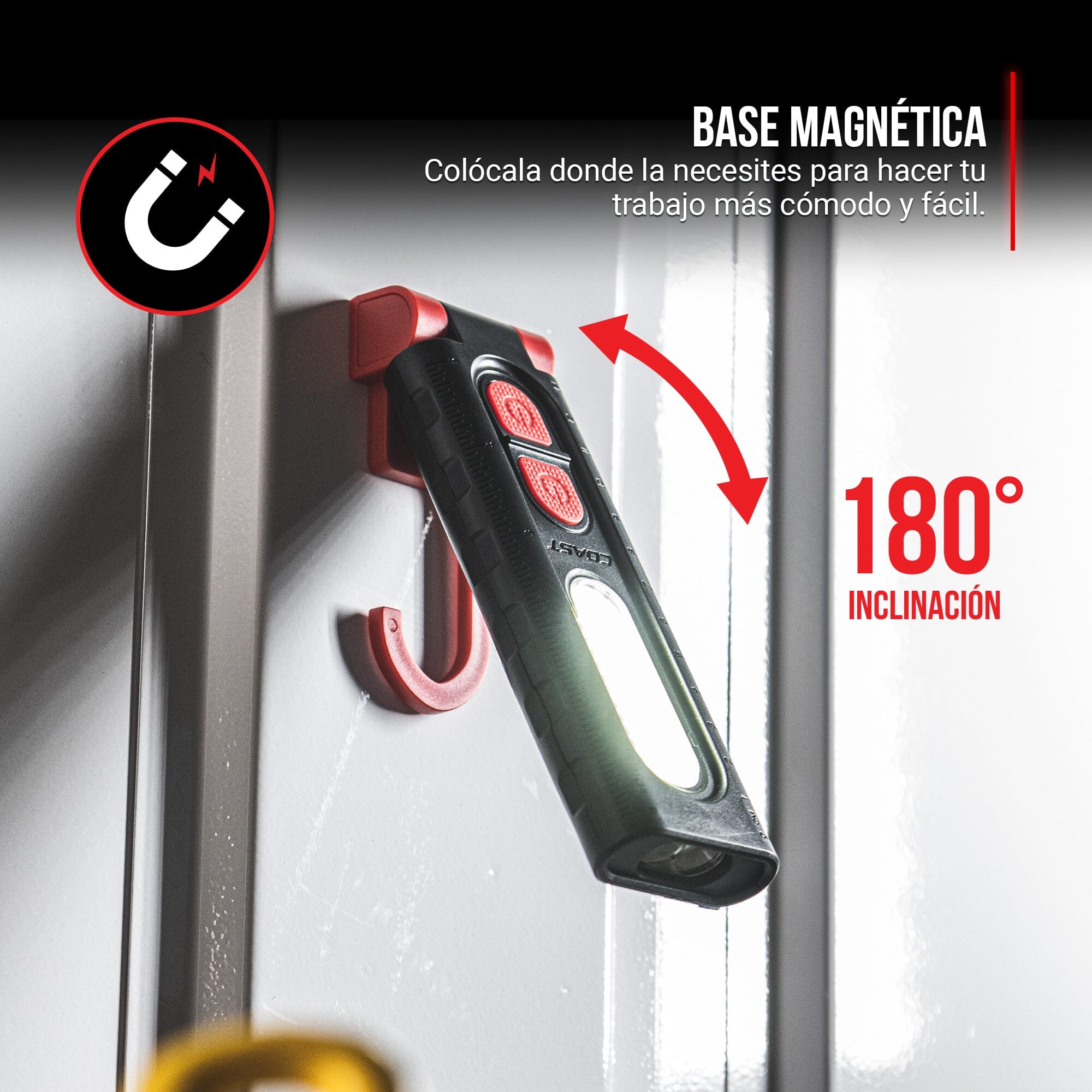 Linterna Recargable de Trabajo PM100R Negra Coast Coast