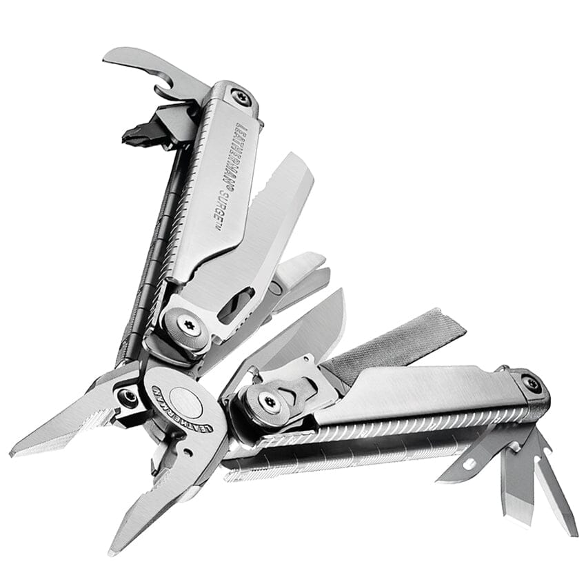 Kit de SURGE Plata Leatherman con Linterna P2R Core Ledlenser y Matraca Leatherman Leatherman México