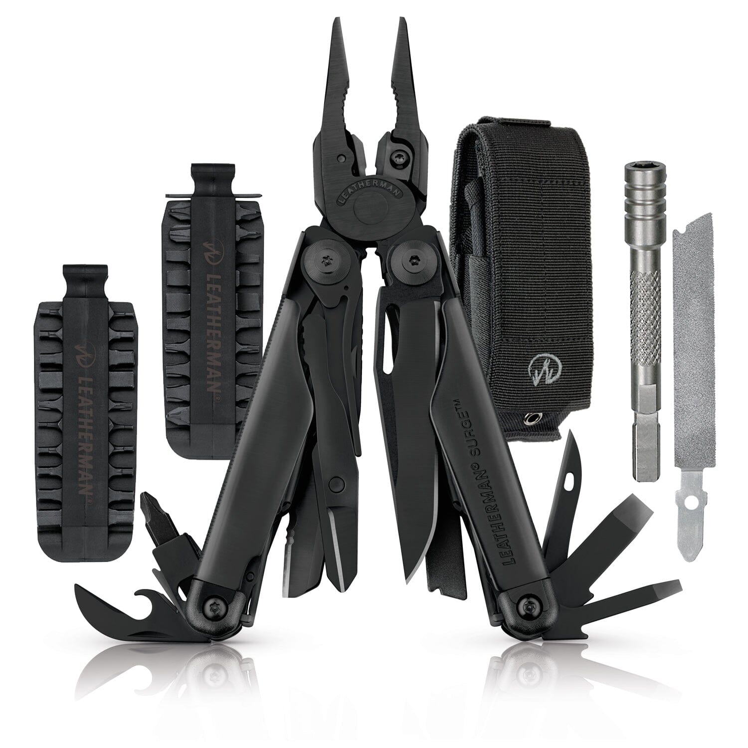 KIT SURGE<sup>®</sup> CON 21 PUNTAS Y EXTENSIÓN LEATHERMAN Negro