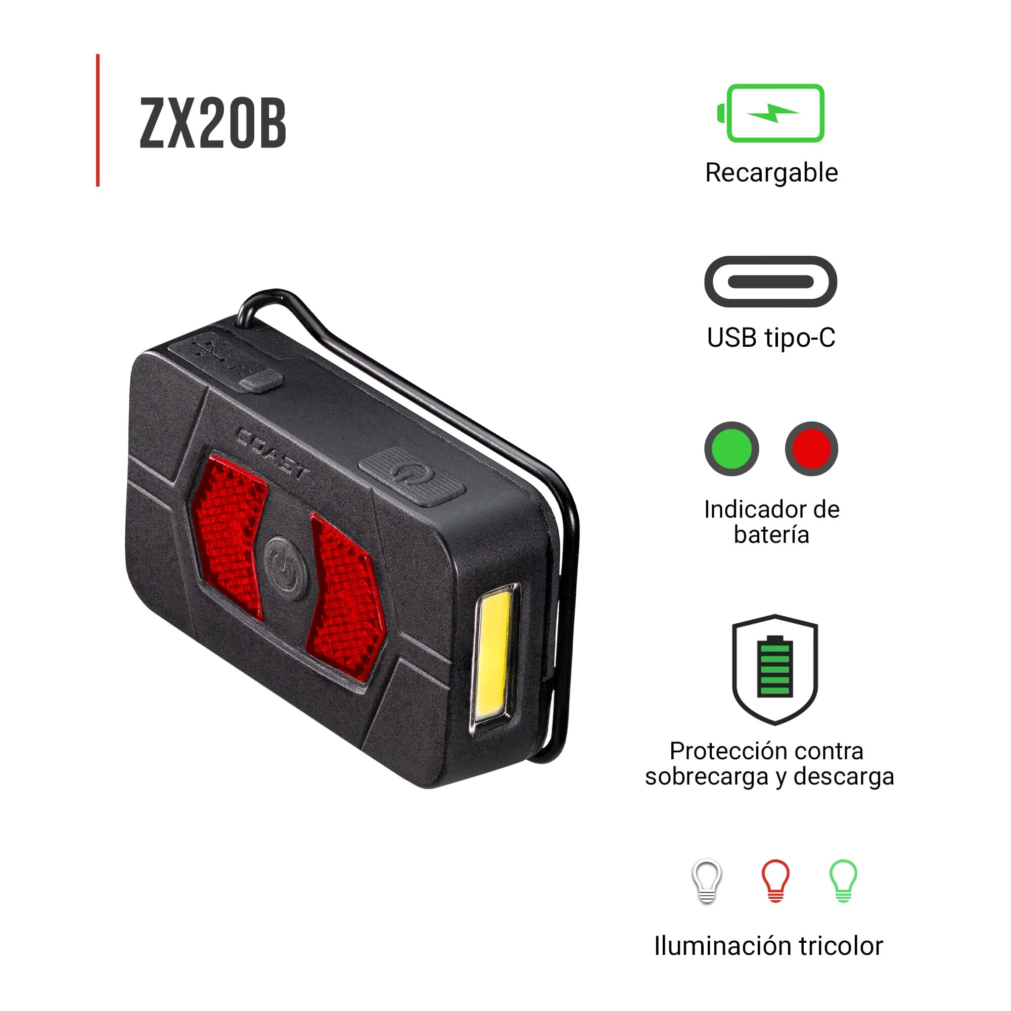 Batería de Litio Recargable ZX20B Coast Coast