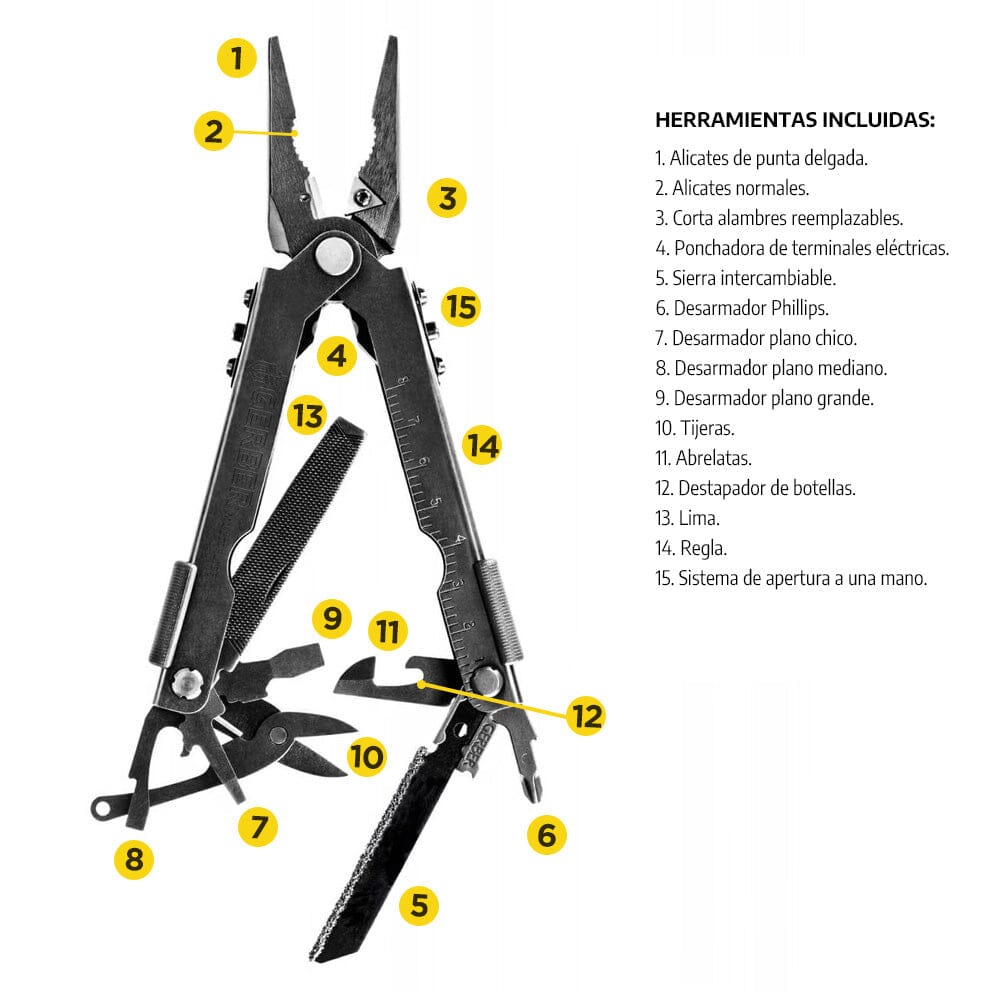 Multiherramienta MP600 sin navaja Negra Gerber Gerber