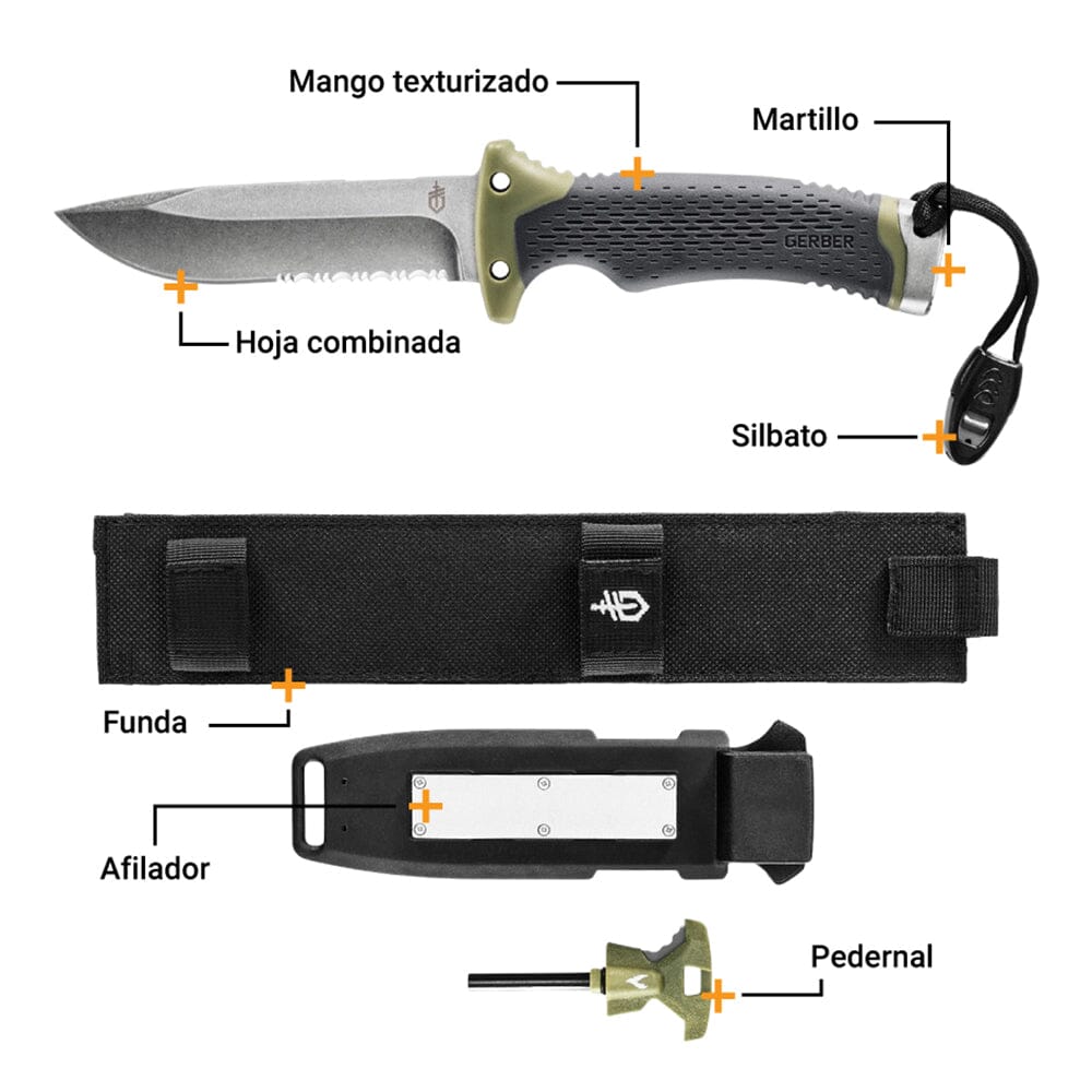 Cuchillo Combinado ULTIMATE Verde Gerber Cuchillos Gerber