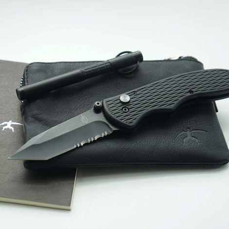 Navaja Combinada FAST DRAW TANTO Negra Geber Navaja Gerber