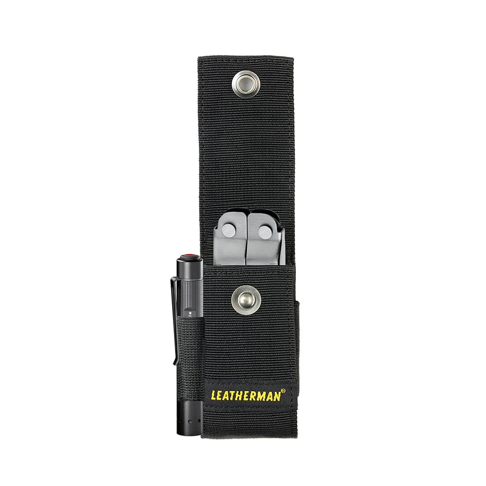 Kit de Multiherramienta SUPER TOOL 300 Plata Leatherman con Linterna P2R Core Ledlenser Leatherman