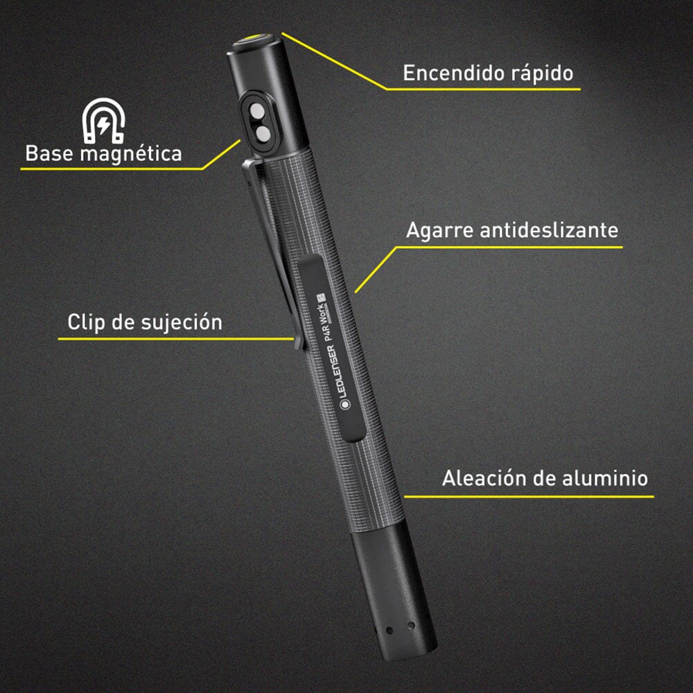 Linterna Recargable de Bolsillo P4R WORK Negra Ledlenser Ledlenser