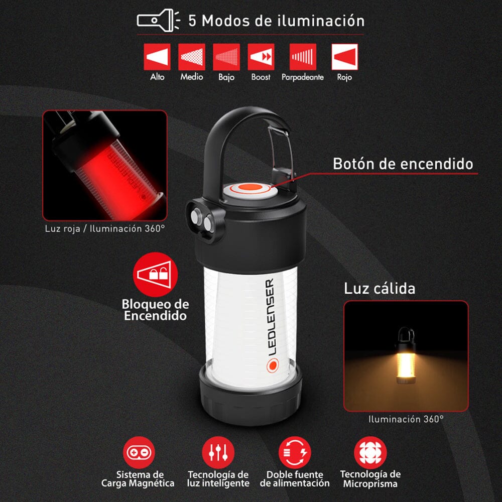 Mini Lámpara Recargable de Bolsillo 360° ML4 de luz cálida Ledlenser Linterna Ledlenser