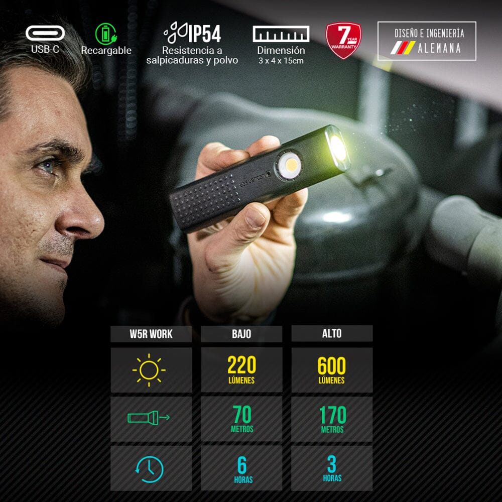 Linterna de Trabajo W5R Work Ledlenser Linterna Ledlenser