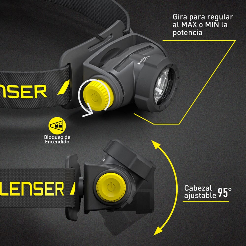 Linterna Recargable de Cabeza H5R WORK Negra Ledlenser Ledlenser