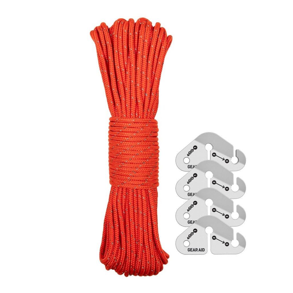 KIT DE CUERDA CON TENSOR | Gear Aid Tensores Gear Aid Con reflejante Naranja