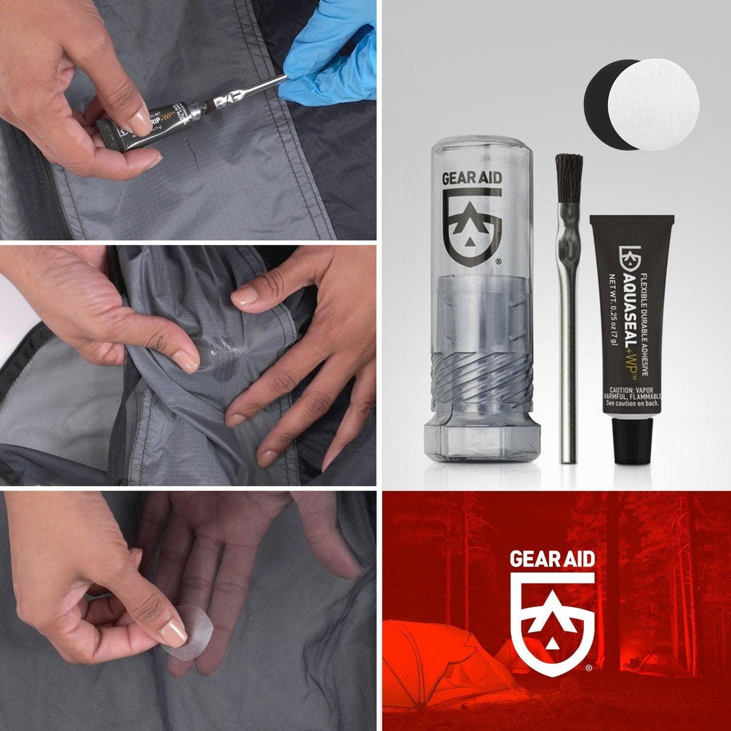 Parches con Kit de Reparación SEAM GRIP WP-K Blanco y Negro Gear Aid Parches Gear Aid