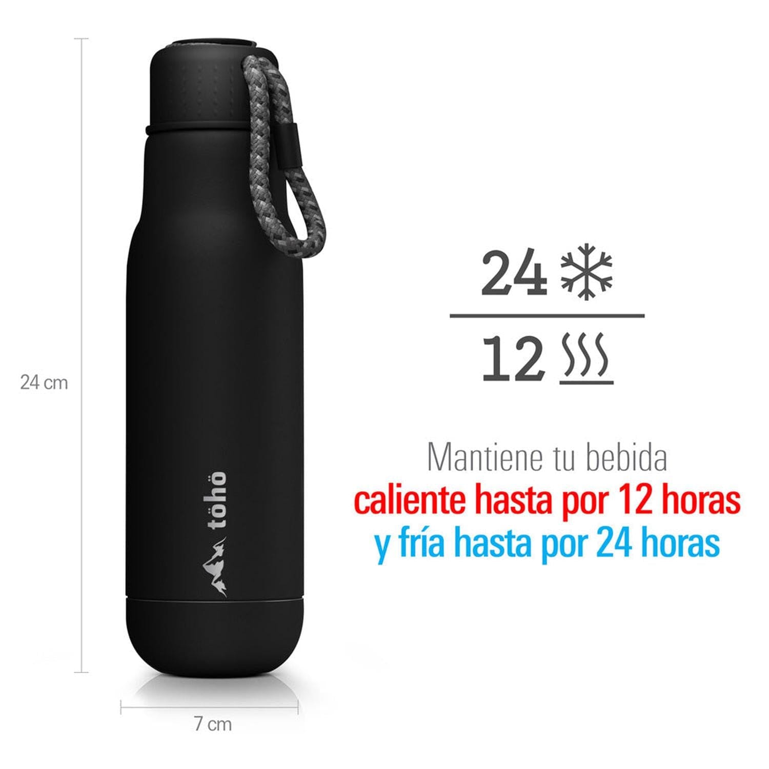 Termo de Acero Inoxidable de 500 ml Negro Toho Outdoor Toho Outdoor