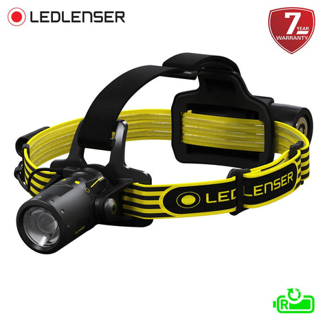 Linterna Recargable Antiexplosiva de Cabeza ILH8R Amarilla Ledlenser Ledlenser