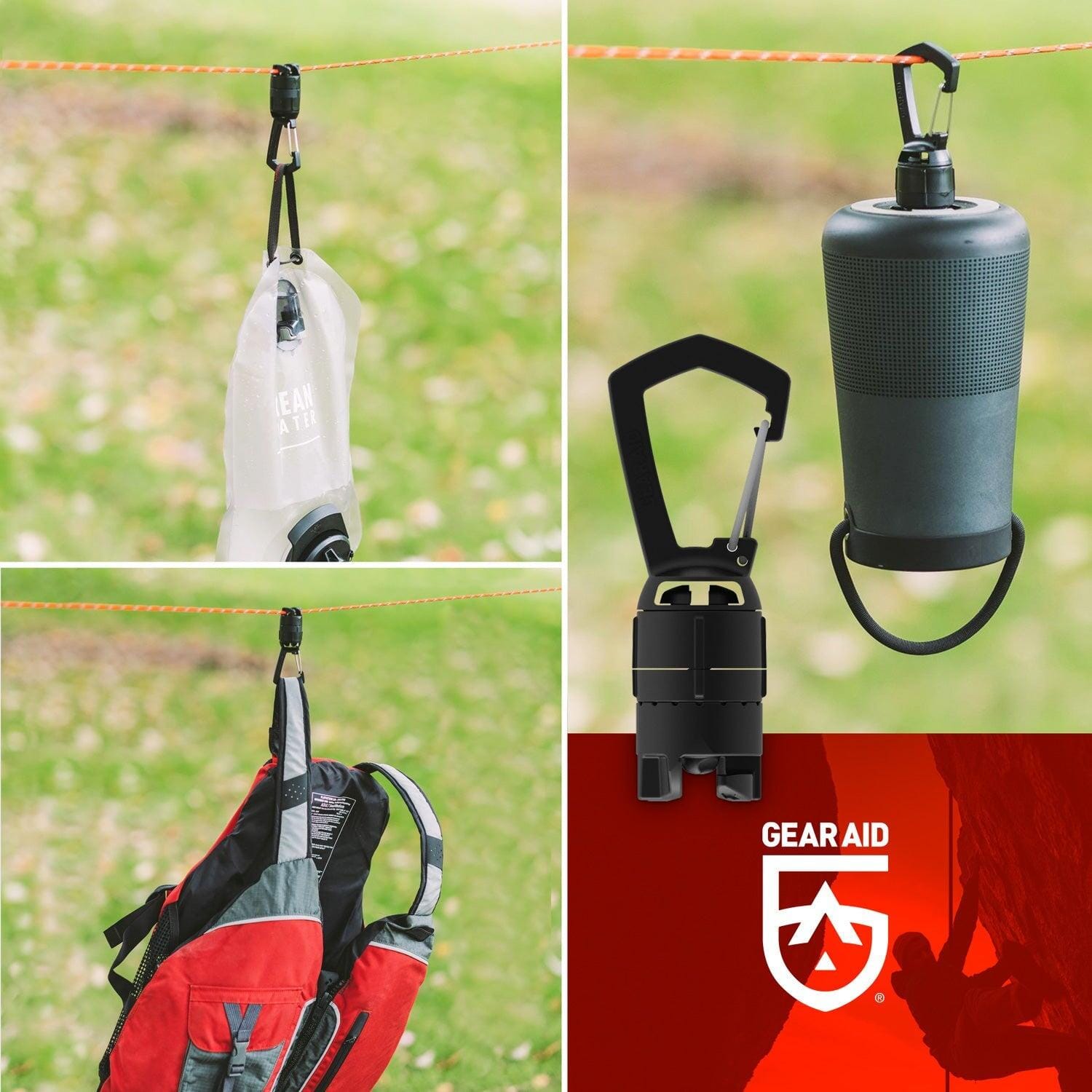 Mosquetón para Cuerdas CAMP CARABINER Negro Gear Aid Linterna Gear Aid