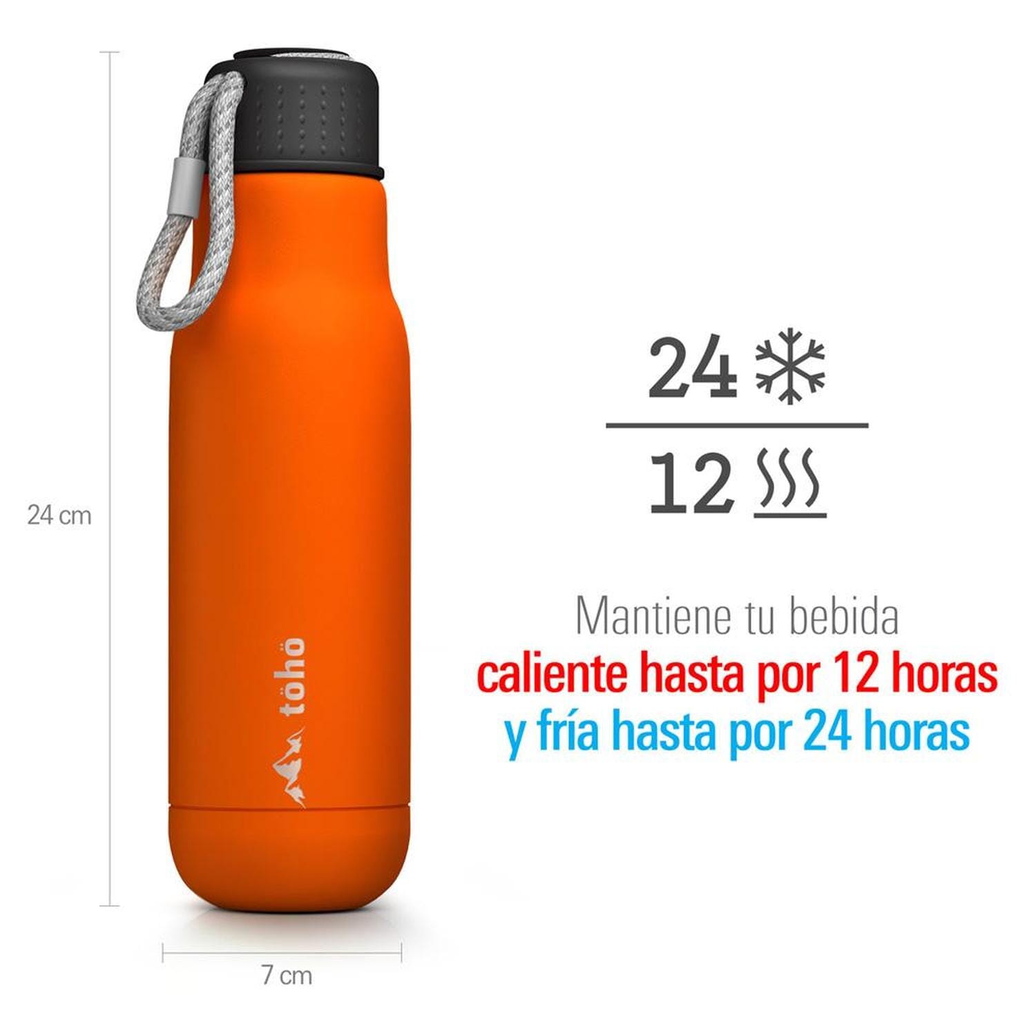 Termo de Acero Inoxidable de 500 ml Naranja Toho Outdoor Toho Outdoor
