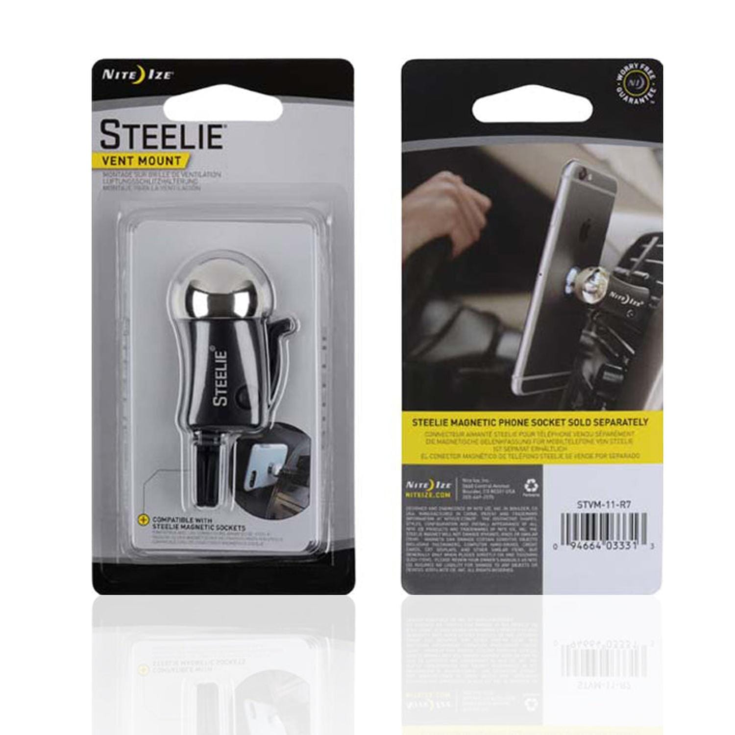 Bola Metálica para Celulares VENT MOUNT Plata Nite Ize Nite Ize