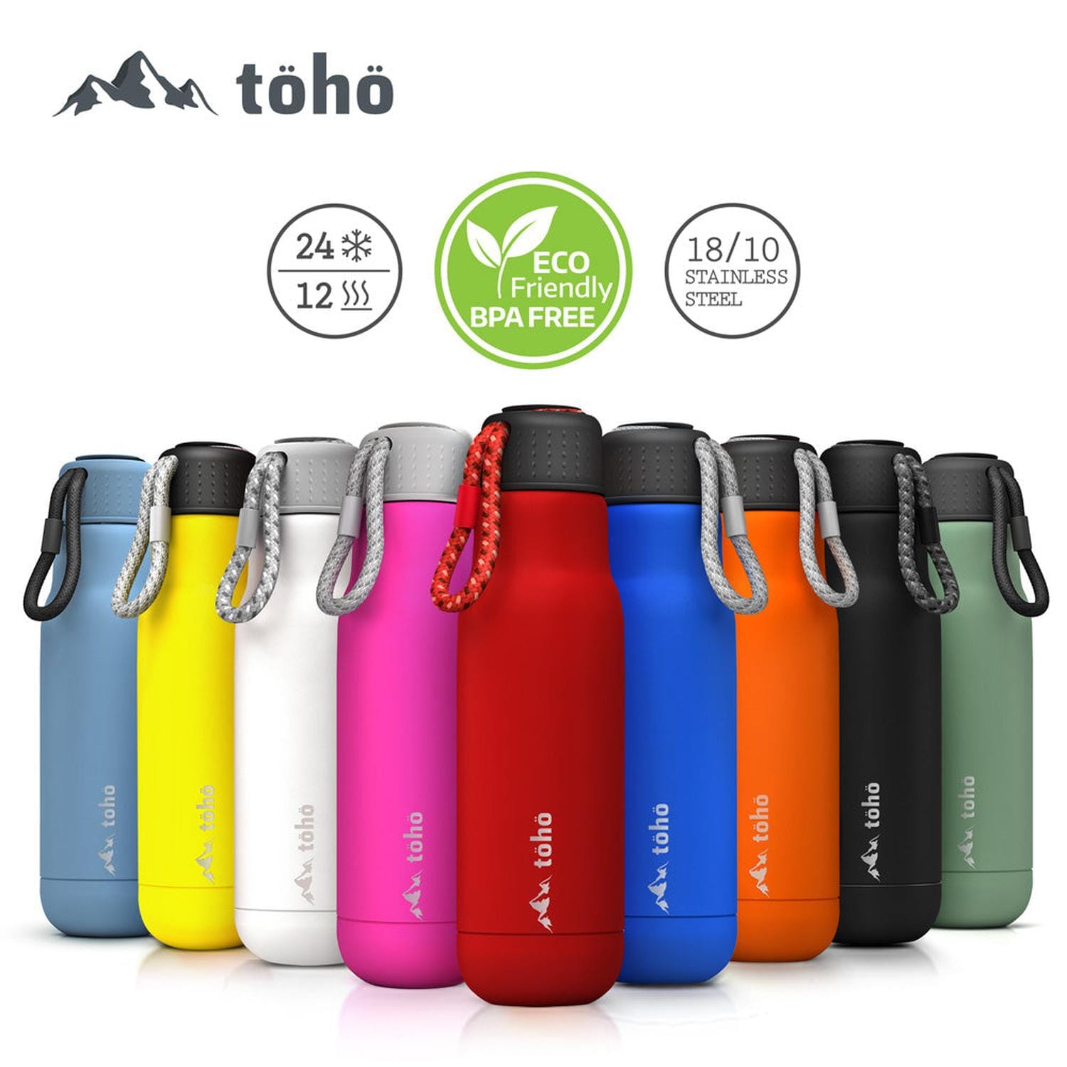 Termo de Acero Inoxidable de 500 ml Amarillo Toho Outdoor Toho Outdoor