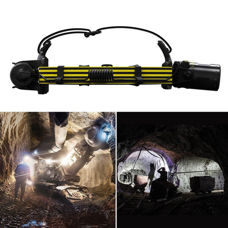 Linterna Recargable Antiexplosiva de Cabeza ILH8R Amarilla Ledlenser Ledlenser