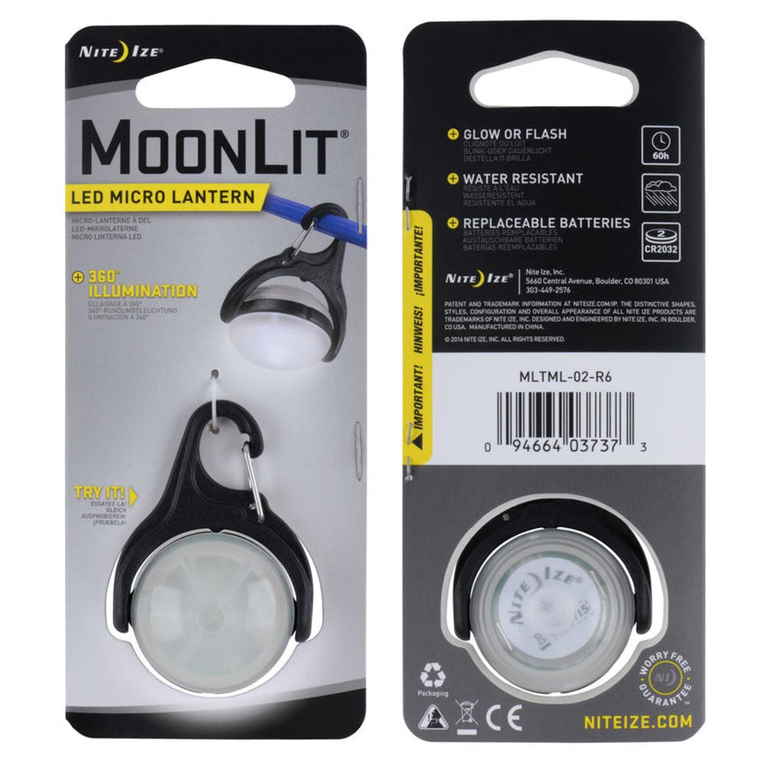 Micro Linterna de Campismo MOONLIT Negra Nite Ize Nite Ize