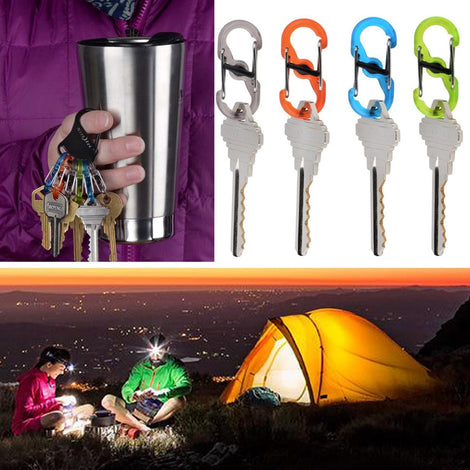 Llavero con 6 Mini Mosquetones con Seguro KEYRACK Multicolor Nite Ize Nite Ize