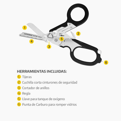 Tijera de Rescate RAPTOR RESCUE Negra Leatherman Leatherman 