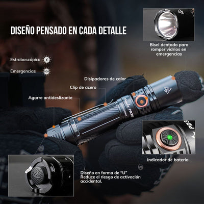 Linterna Táctica PD35 V3 Negra Fénix Linterna Fenix 