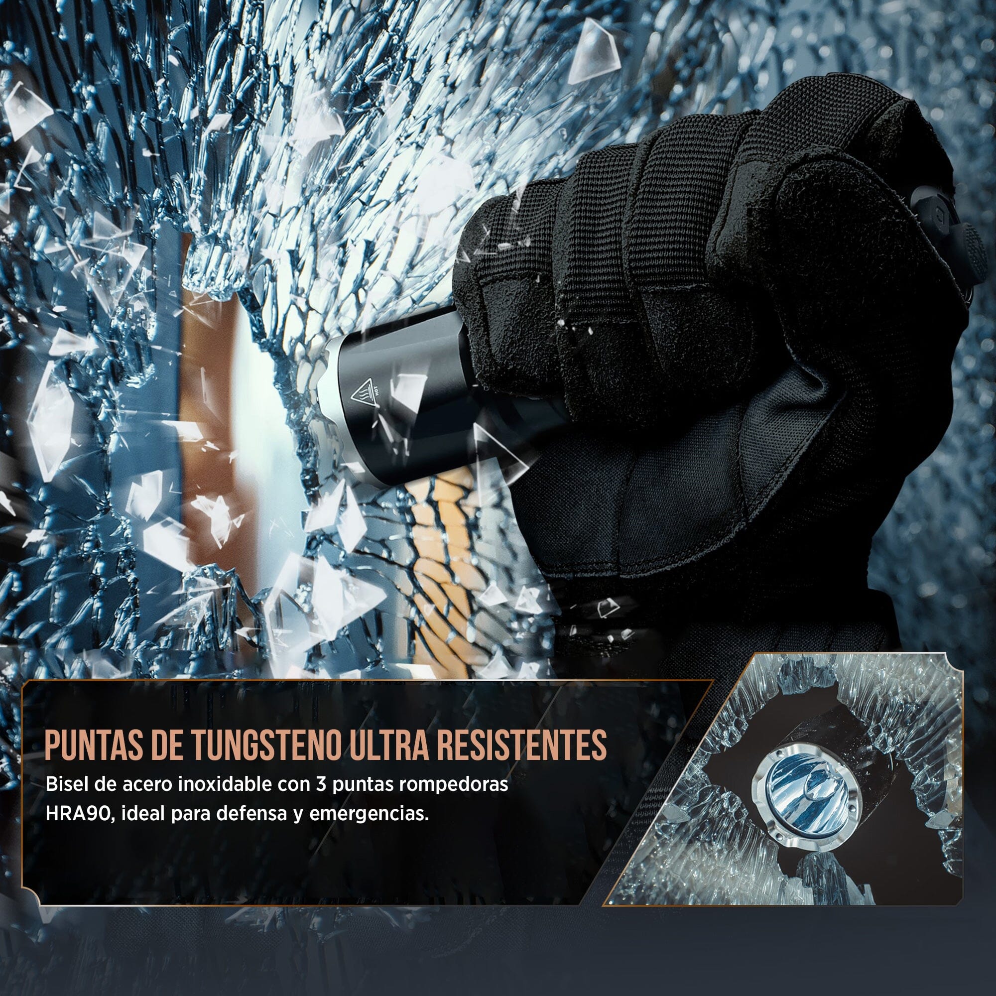Linterna Táctica TK16 V2 Negra Fénix Linterna Fenix 