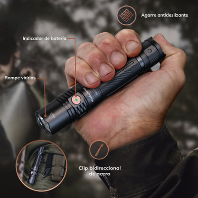 Linterna Táctica PD36R V2 Negra Fénix Linterna Fenix 