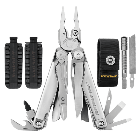 KIT SURGE<sup>®</sup> CON 21 PUNTAS Y EXTENSIÓN LEATHERMAN Plata 