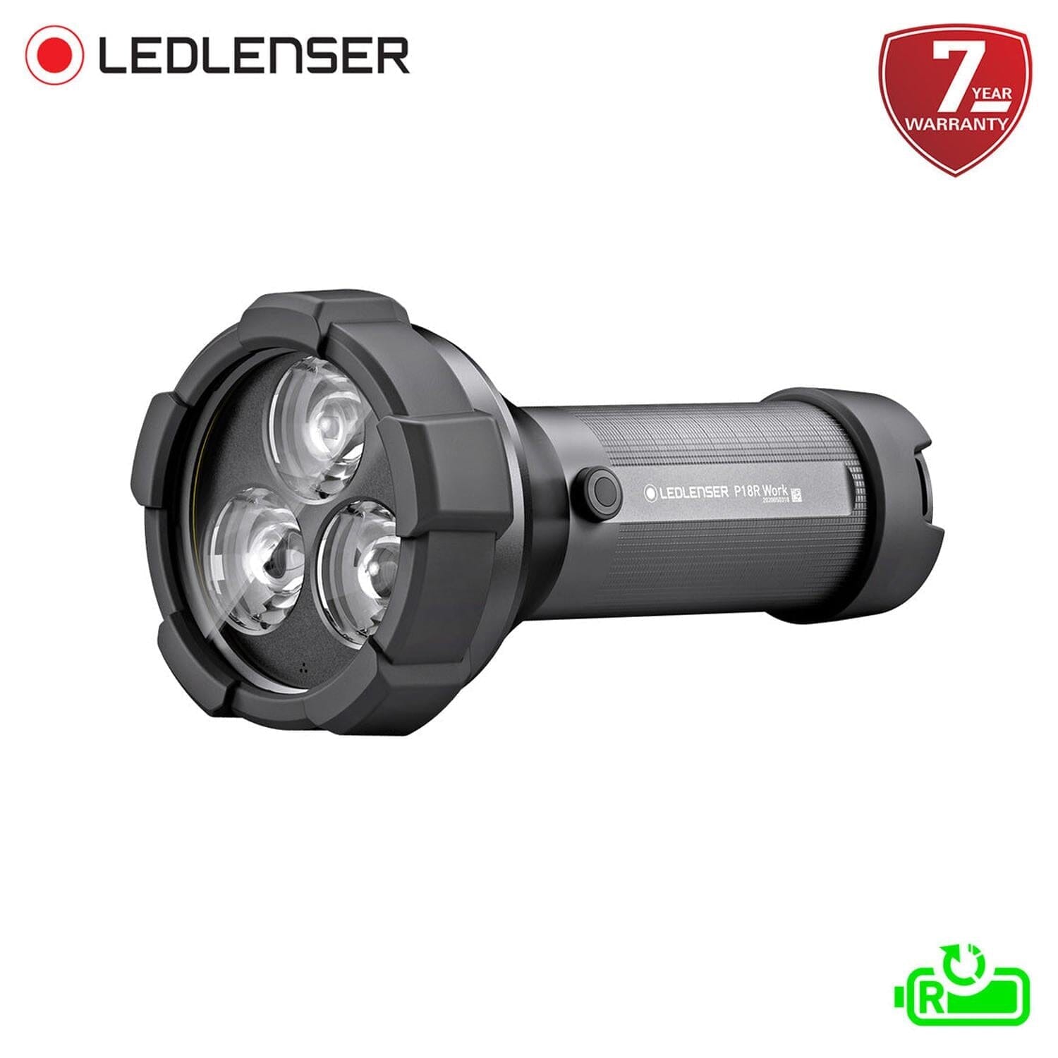 Linterna Recargable de Mano P18R WORK Negra Ledlenser Ledlenser 