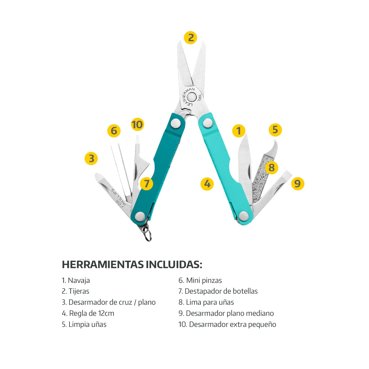 MICRA | Multiherramienta de Bolsillo Leatherman Multiherramienta Leatherman Leatherman 