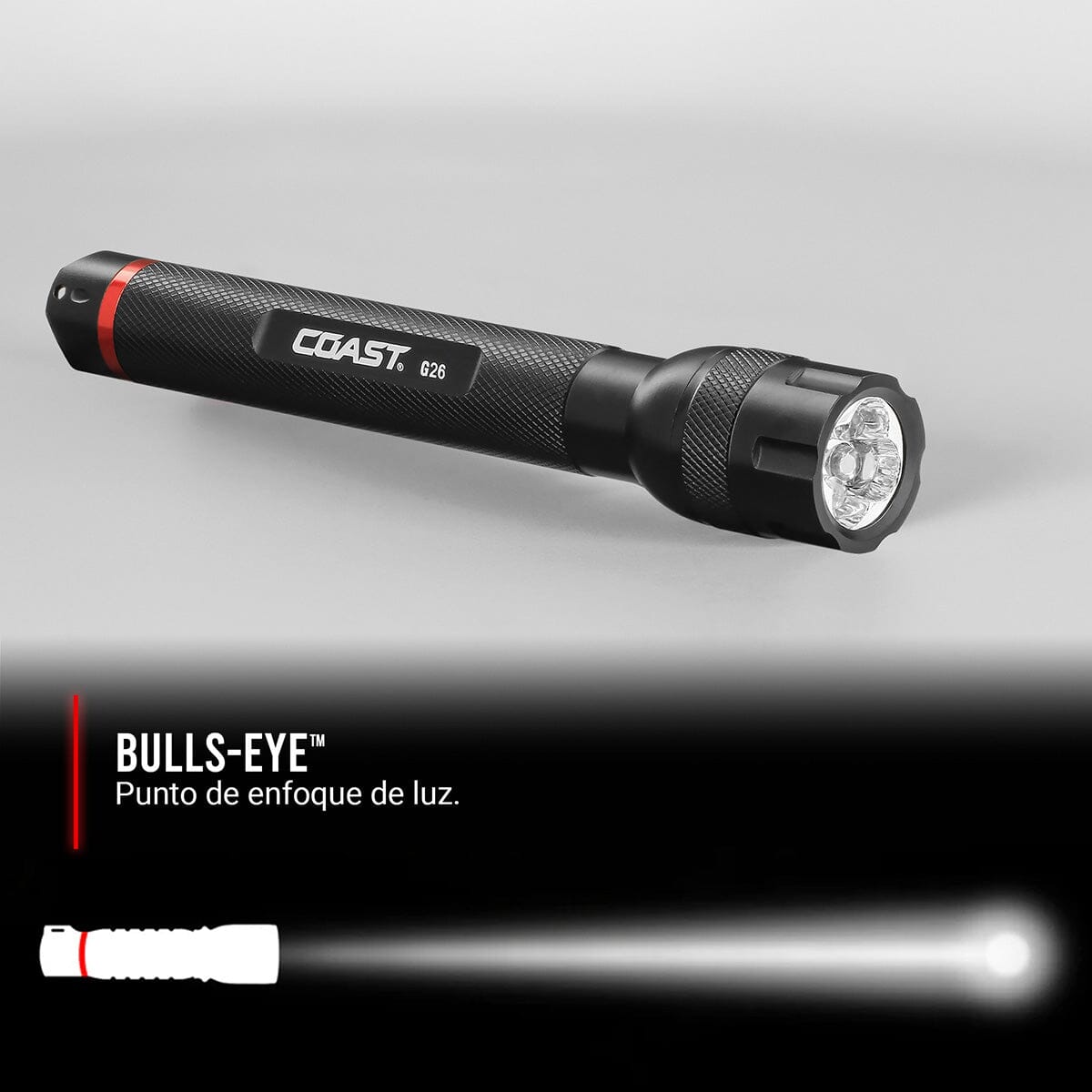Linterna Dual de Mano G26 Negra Coast Coast 