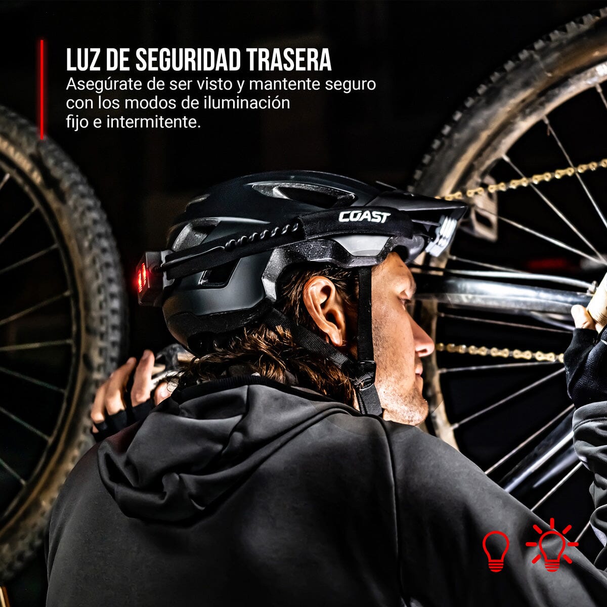 Linterna Dual de Cabeza RL10 Negra Coast Coast 