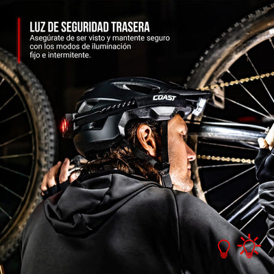 Linterna Dual de Cabeza RL10 Negra Coast Coast 