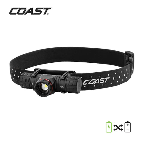 Linterna Dual de Cabeza XPH30R Negra Coast Coast 