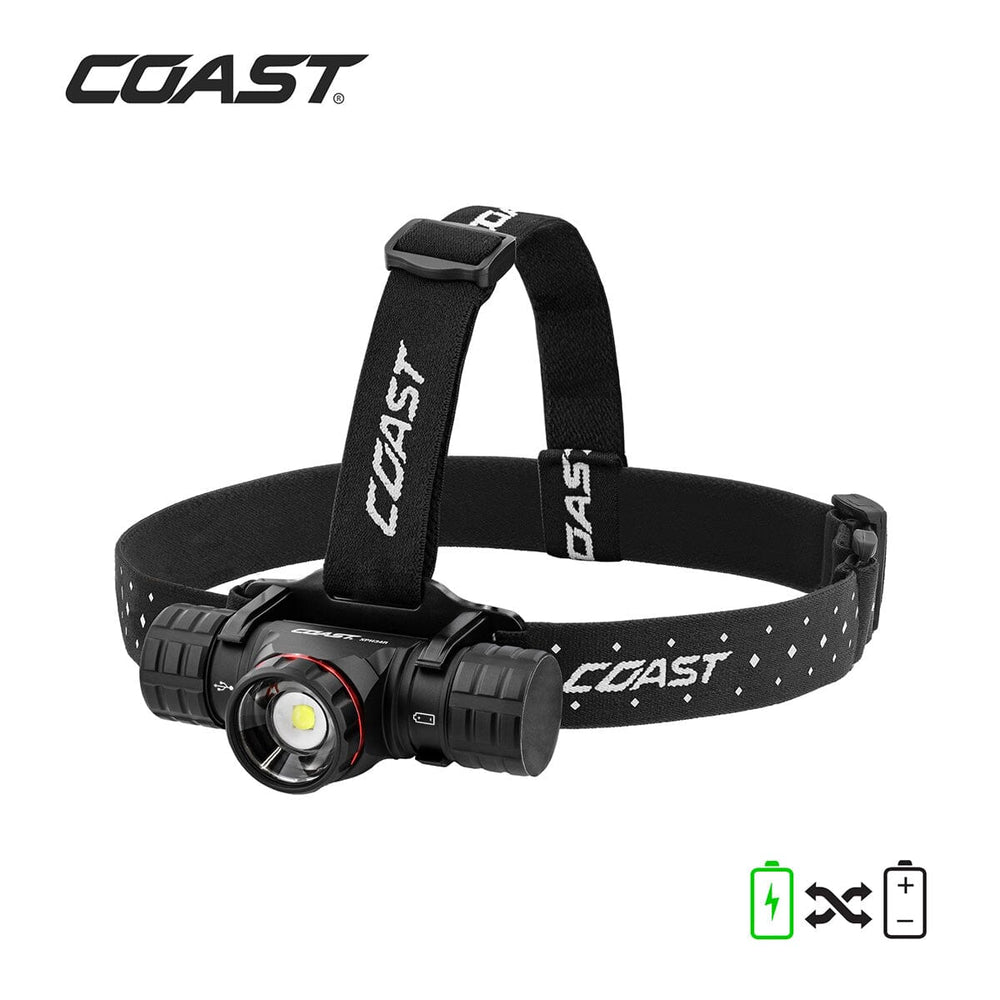 Linterna Dual de Cabeza XPH34R Negra Coast Coast 