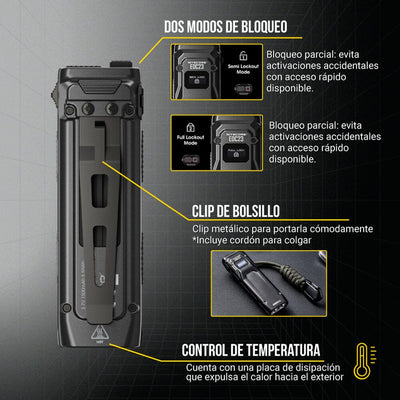 Linterna de Mano EDC23 Negra Nitecore Nitecore 