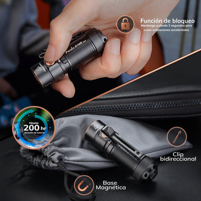 Linterna de Mano E18R V2 Negra Fénix Linterna Fenix 
