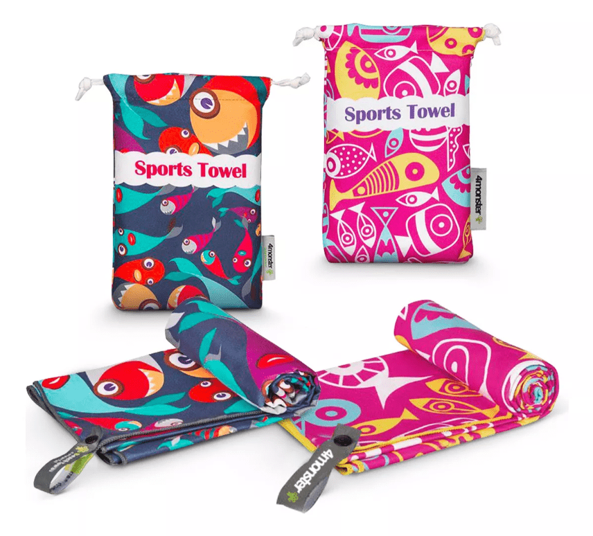 Kit de 2 Toallas de Microfibra para Playa Toalla Toho Outdoor, 4Monster 