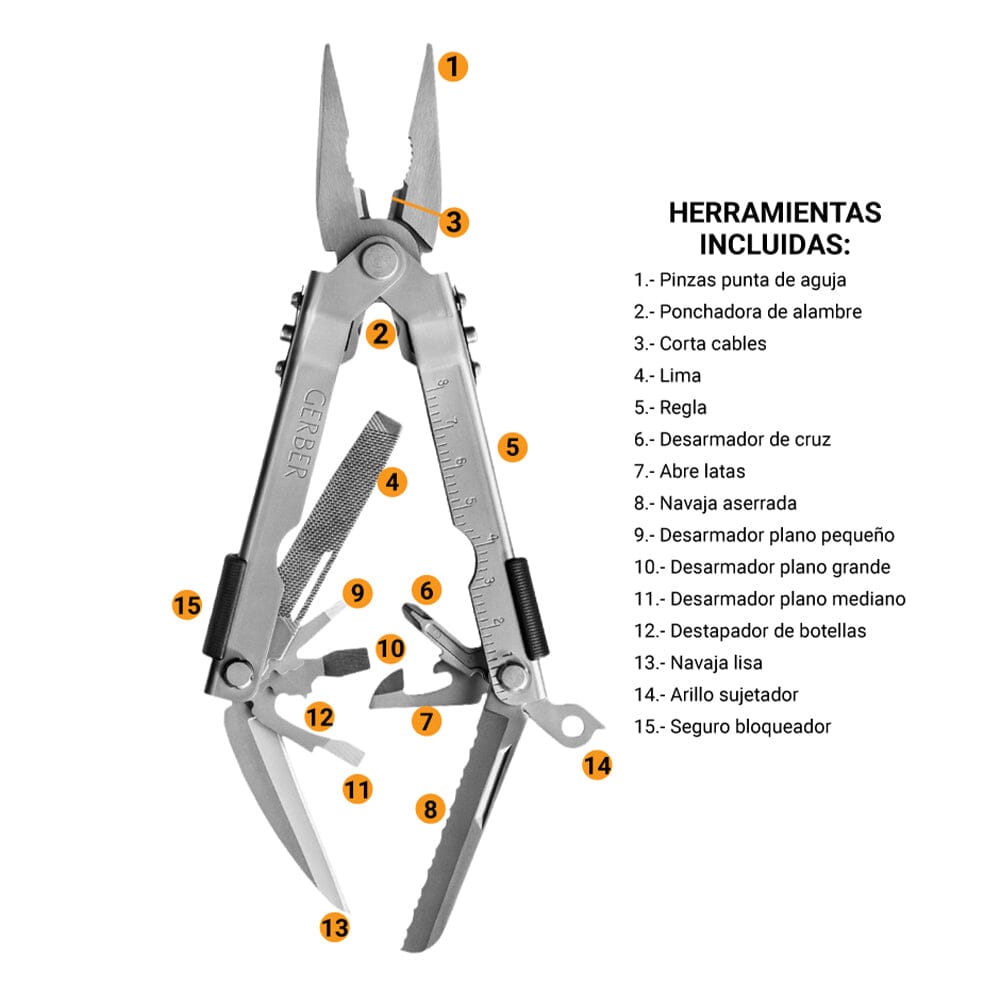 PLIER 600 NEEDLENOSE | Multiherramienta Gerber Gerber 