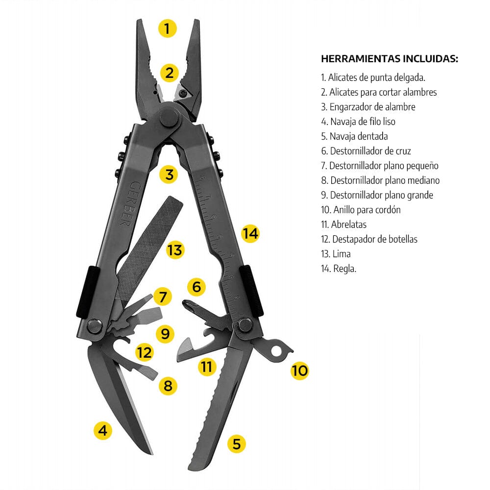 Multiherramienta Plier 600 Needlenose Bk Gerber Toho Outdoor 