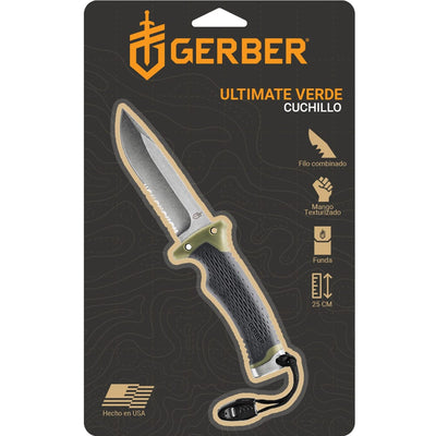 Cuchillo Combinado ULTIMATE Verde Gerber Cuchillos Gerber 