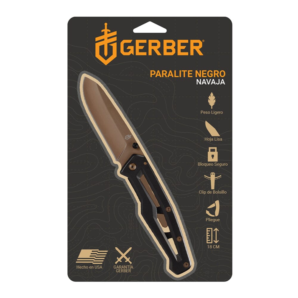 Navaja Lisa Paralite Negro Gerber Navaja Gerber 