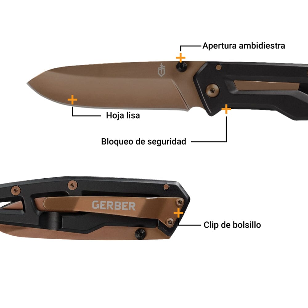 Navaja Lisa Paralite Negro Gerber Navaja Gerber 