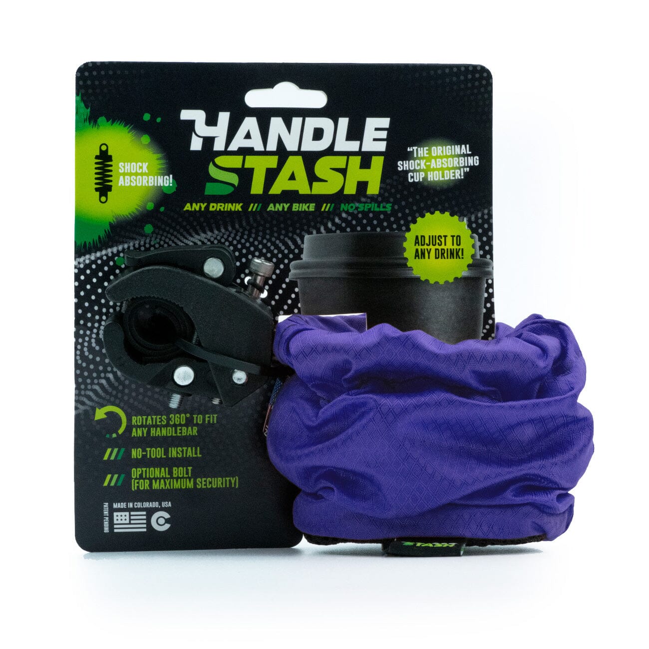 Porta Vasos para Bicicleta Morado Handlestash Handlestash 