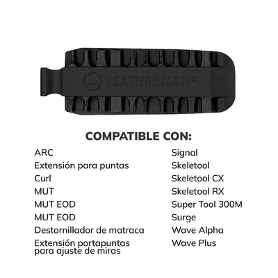 Kit de 10 Puntas Intercambiables Negro Leatherman Leatherman 
