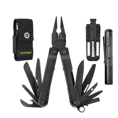 Kit de Multiherramienta Rebar Leatherman con Linterna P2R Core Ledlenser Leatherman Negro 