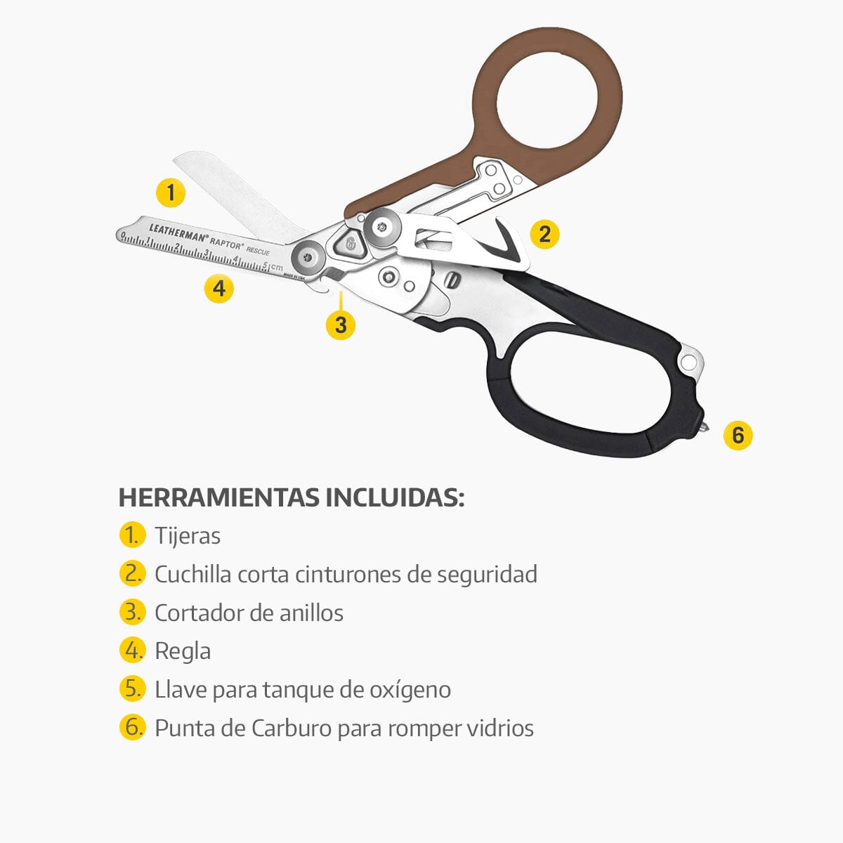 Tijera de Rescate RAPTOR RESCUE Negra Leatherman Leatherman 