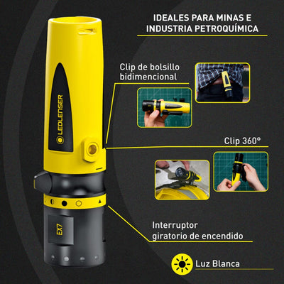 Linterna Industrial Antiexplosiva EX7 Amarilla Ledlenser Ledlenser 