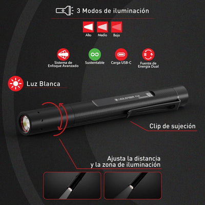P4R | Linterna Recargable de Bolsillo Ledlenser Ledlenser 