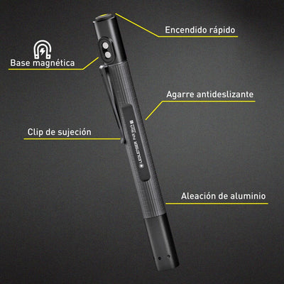 Linterna Recargable de Bolsillo P4R WORK Negra Ledlenser Ledlenser 